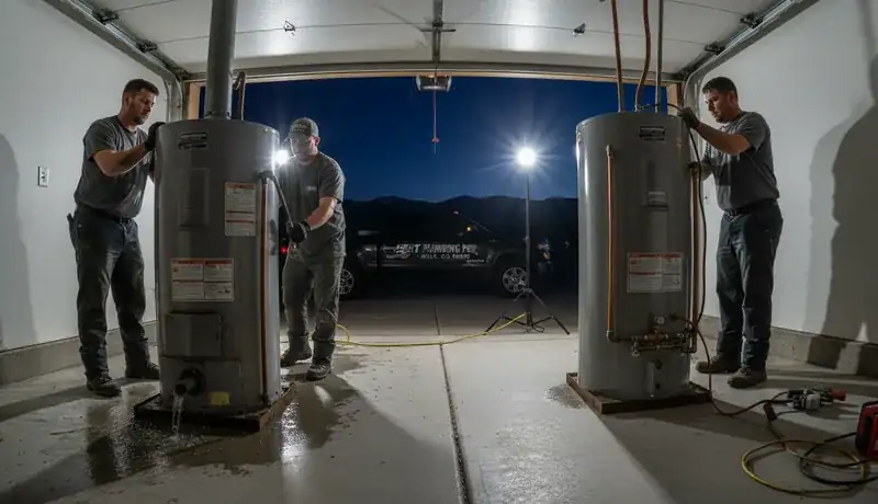 Expert Plumbing Pro - late-night-water-heater-failure-and-replacement-in-rifle-co